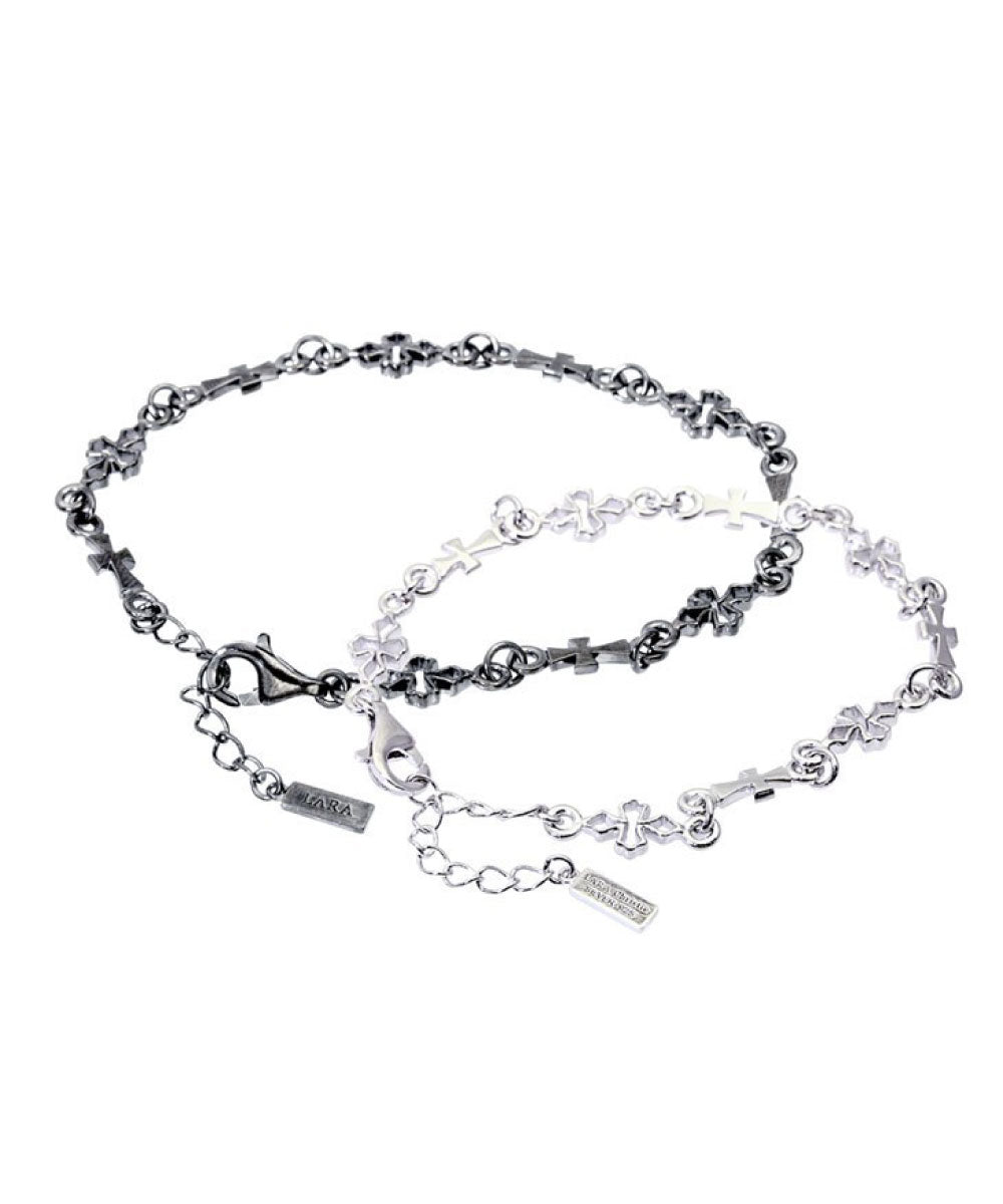 ララクリスティー LARA Christie ララクリスティー ペアブレスレット テンプルクロス PAIR Label b6036ーp (シルバー) シルバー
