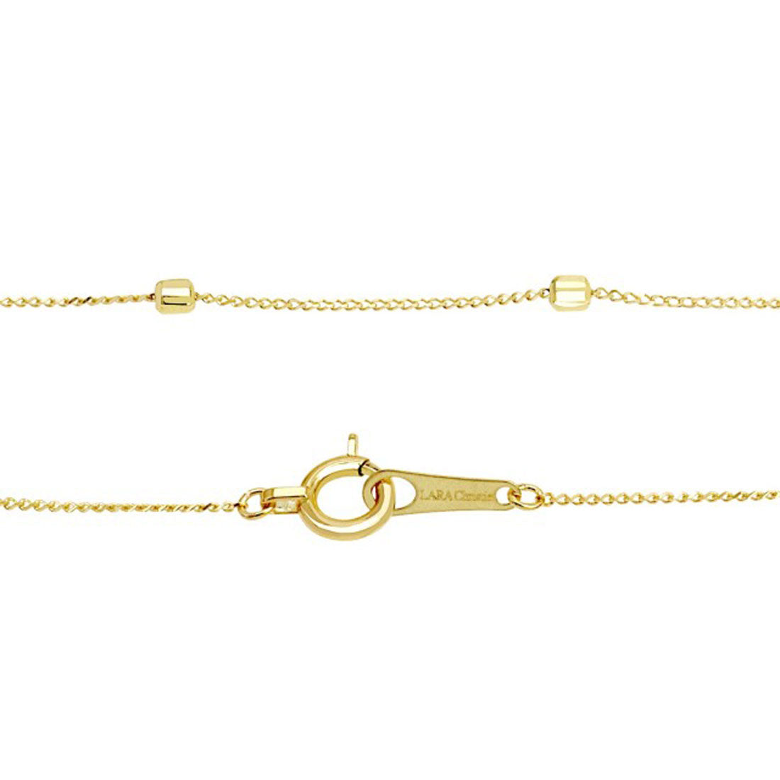 ララクリスティー LARA Christie ネックレス ロングネックレス チェーン 18金 K18 50cm 幅0.5mm 約1.4g 喜平 スライドパーツ デザイン自由自在 lc103-0001-yg-50