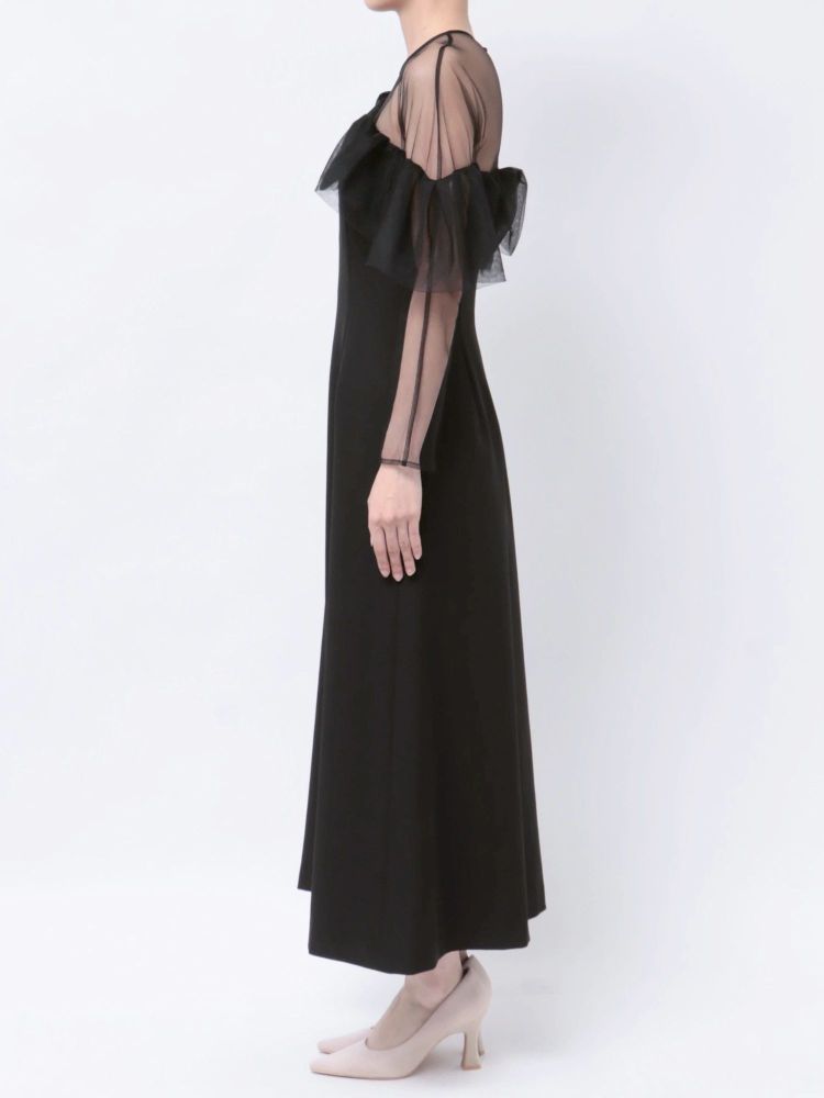 ラグナムーン LAGUNAMOON LADYアシンメトリーフリルドレス (ミントグリーン) ミントグリーン