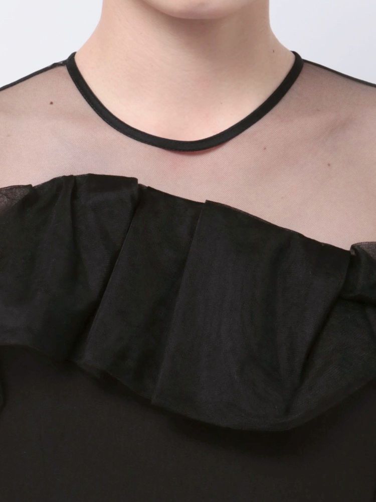 ラグナムーン LAGUNAMOON LADYアシンメトリーフリルドレス (ミントグリーン) ミントグリーン