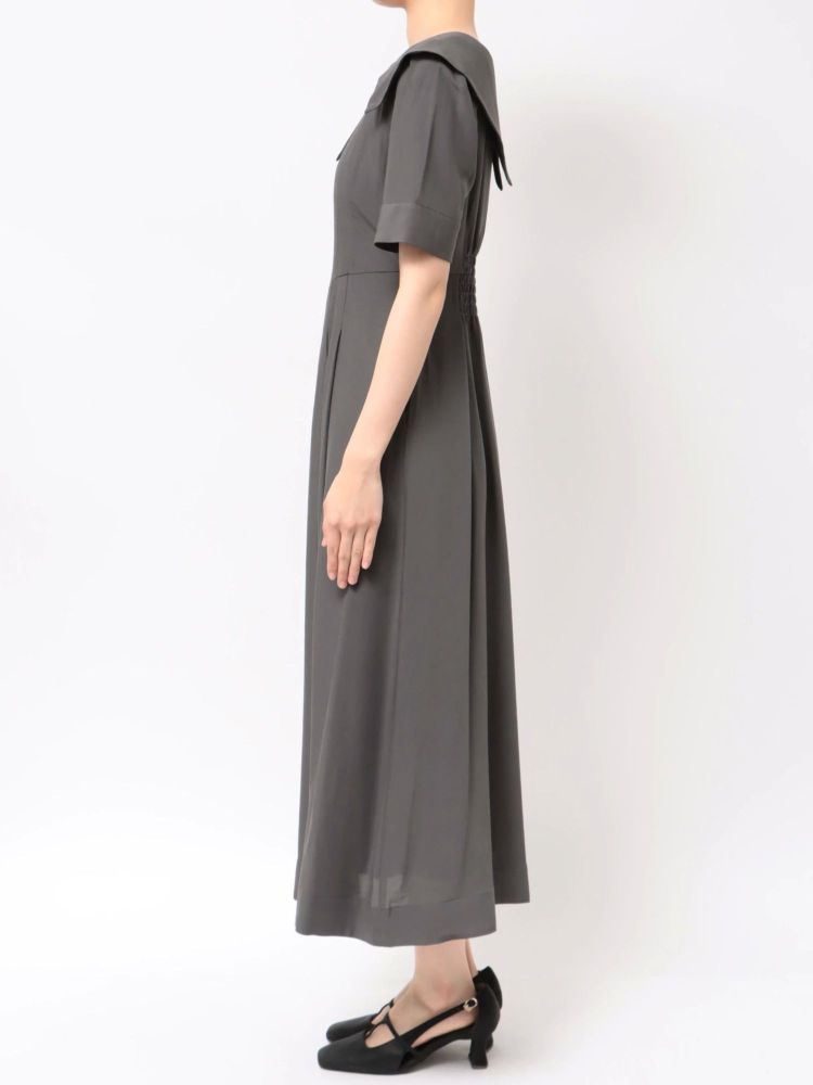 ラグナムーン LAGUNAMOON アシメカラーネックワンピース (アイボリー) アイボリー