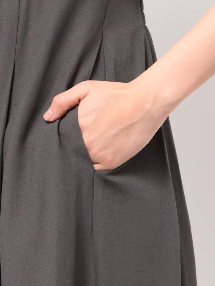 ラグナムーン LAGUNAMOON アシメカラーネックワンピース (アイボリー) アイボリー