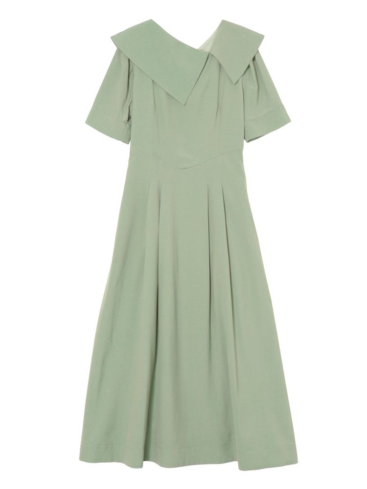 ラグナムーン LAGUNAMOON アシメカラーネックワンピース (アイボリー) アイボリー