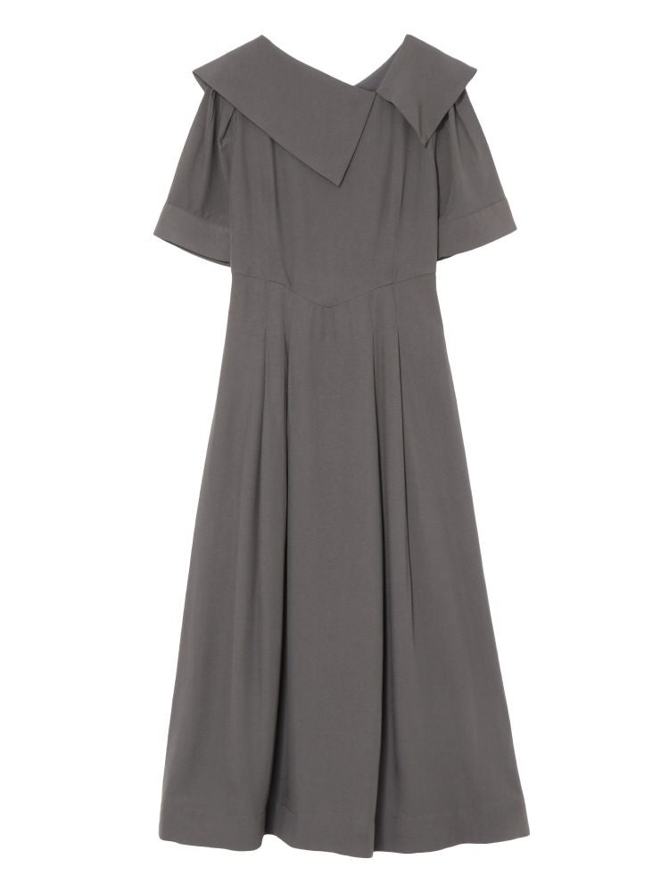 ラグナムーン LAGUNAMOON アシメカラーネックワンピース (アイボリー) アイボリー