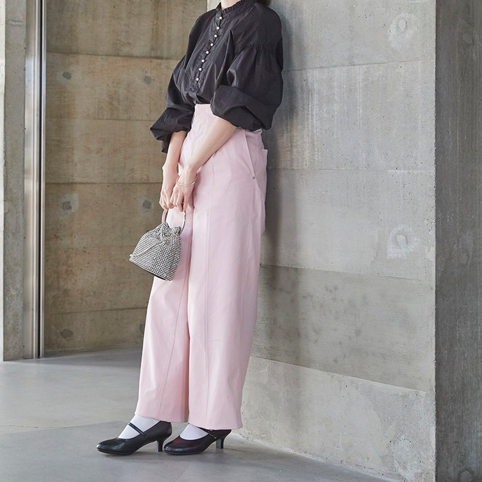 レディワーカー Lady worker ラウンドトゥ | 3E相当 | 約5cmヒールの黒パンプス BLK