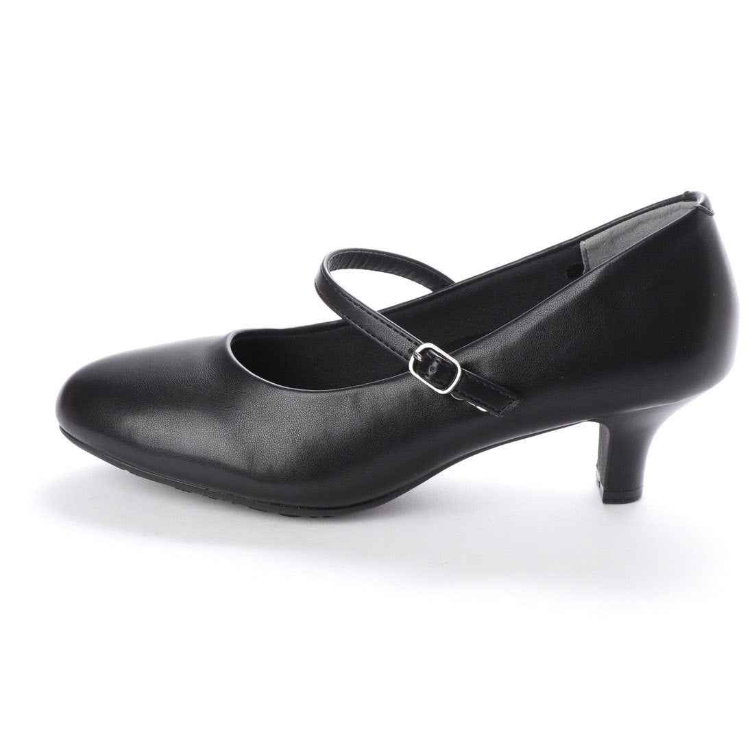 レディワーカー Lady worker ラウンドトゥ | 3E相当 | 約5cmヒールの黒パンプス BLK
