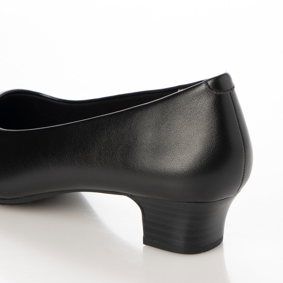 レディワーカー Lady worker スクエアトゥ | 3E相当 | 約3.5cmヒールの黒パンプス 008