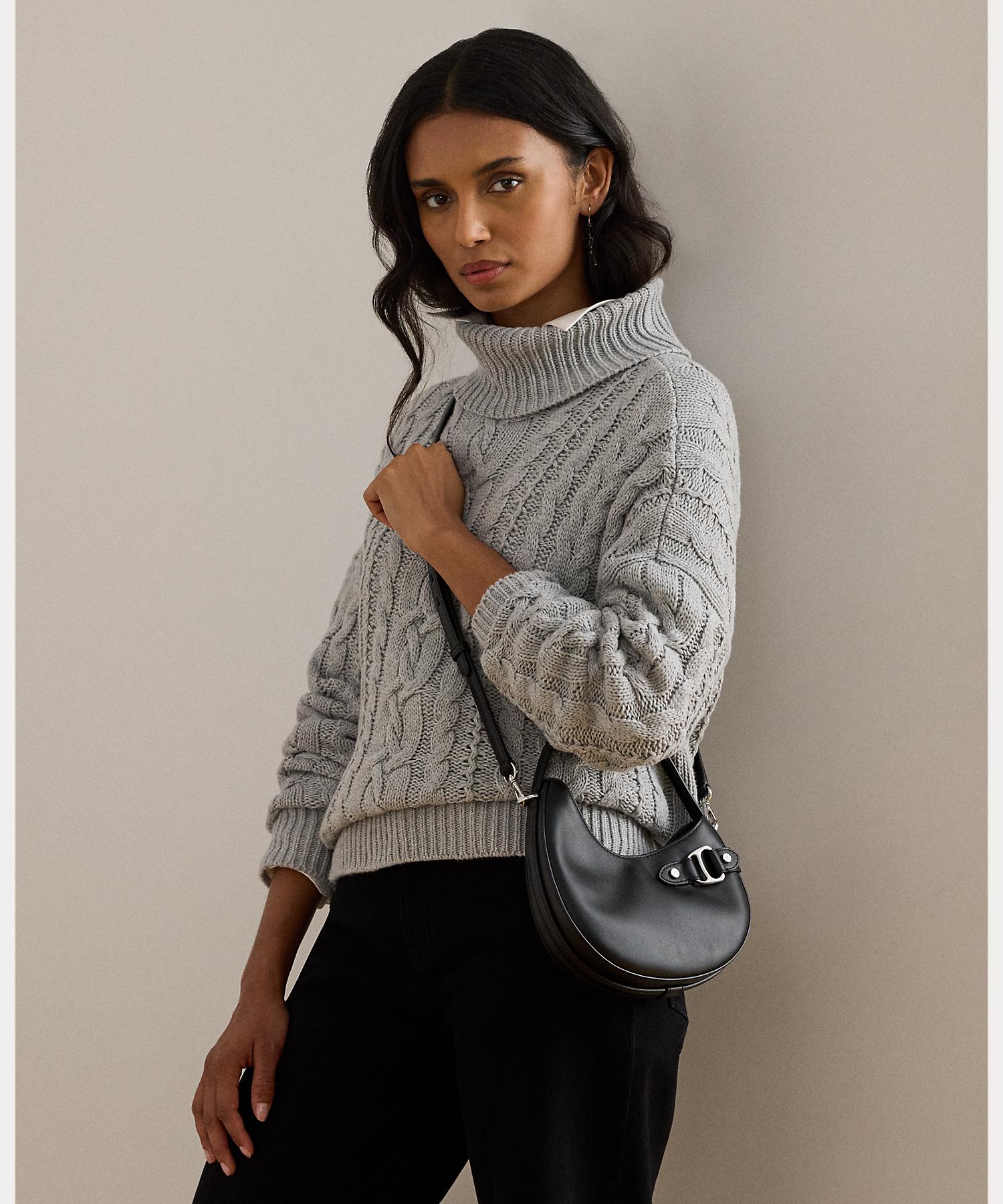 ローレン ラルフ ローレン LAUREN RALPH LAUREN レザー スモール Tasha クロスボディ バッグ (001ブラック) 001ブラック