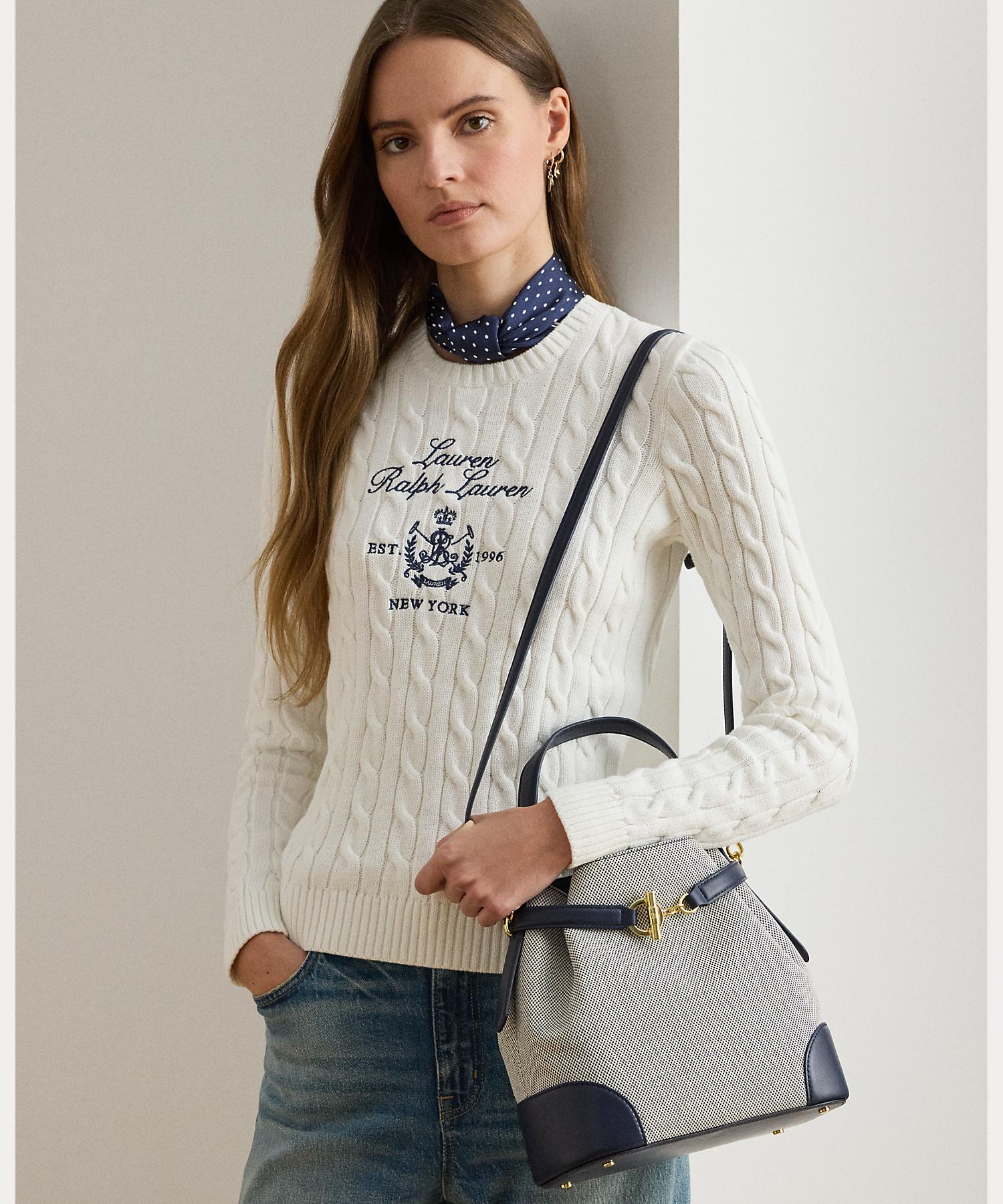 ローレン ラルフ ローレン LAUREN RALPH LAUREN キャンバス ミディアム Blaike バケット バッグ (101ナチュラル) 101ナチュラル