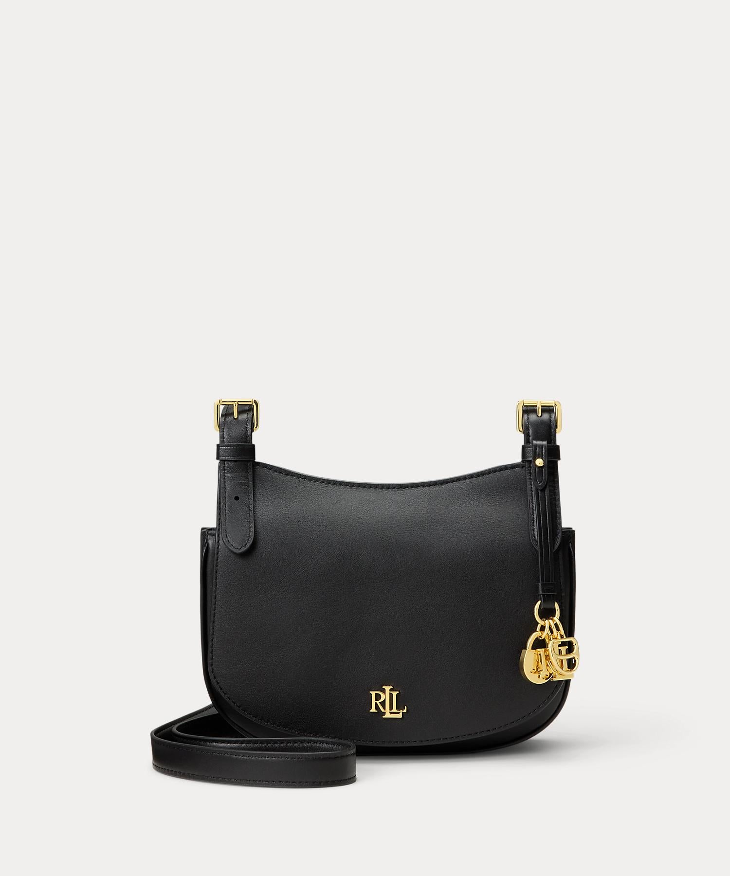 ローレン ラルフ ローレン LAUREN RALPH LAUREN レザー ミディアム Marcy クロスボディ バッグ (001ブラック) 001ブラック