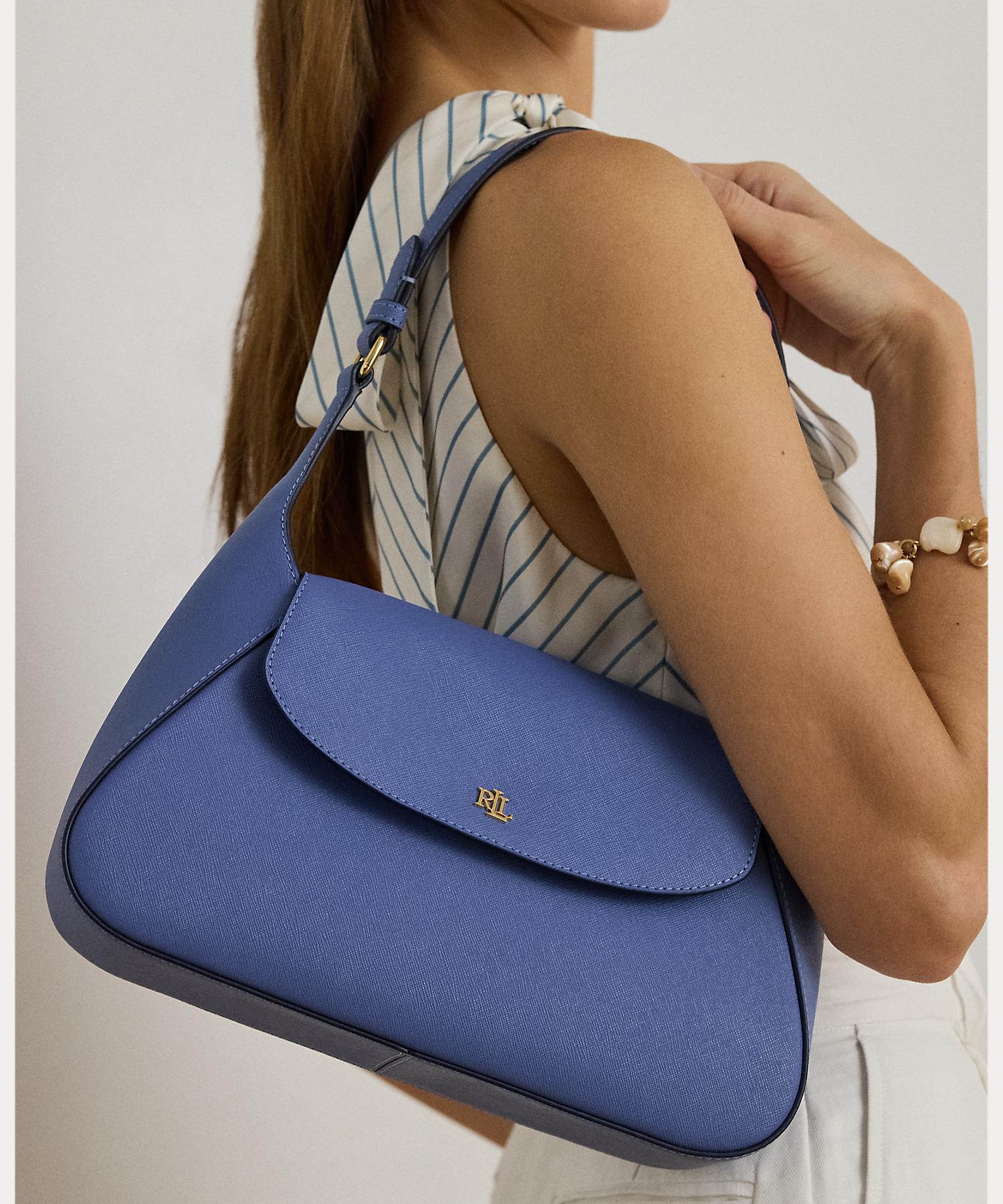 ローレン ラルフ ローレン LAUREN RALPH LAUREN クロスハッチ ミディアム Schylar ショルダー バッグ (400ブルー) 400ブルー