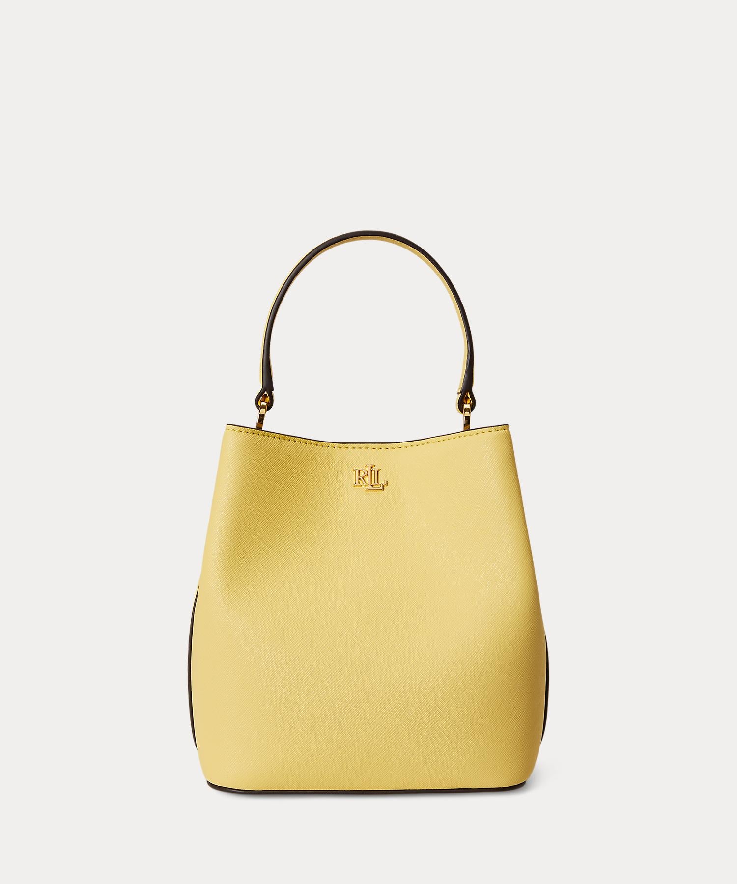 ローレン ラルフ ローレン LAUREN RALPH LAUREN クロスハッチ スモール リース バケット バッグ (700イエロー) 700イエロー
