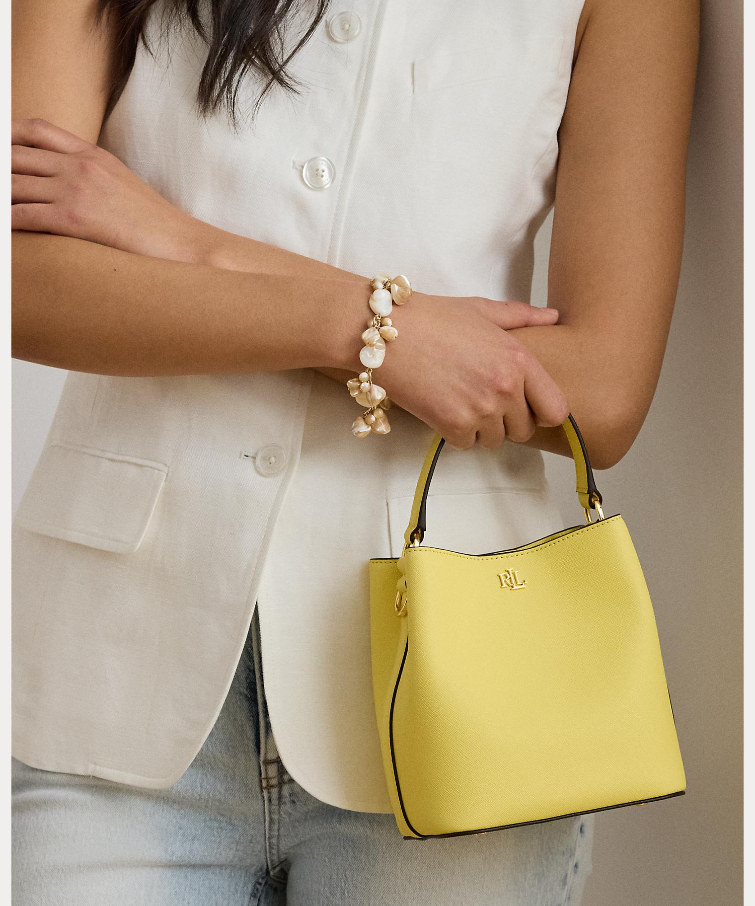 ローレン ラルフ ローレン LAUREN RALPH LAUREN クロスハッチ スモール リース バケット バッグ (700イエロー) 700イエロー