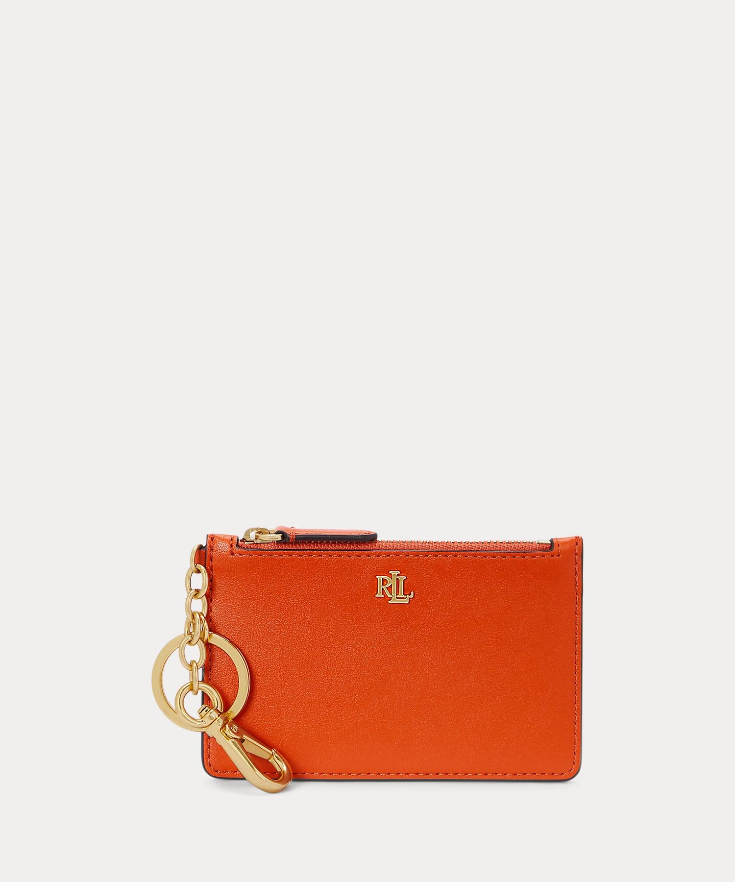 Lauren Ralph Lauren Leather Zip Card Case