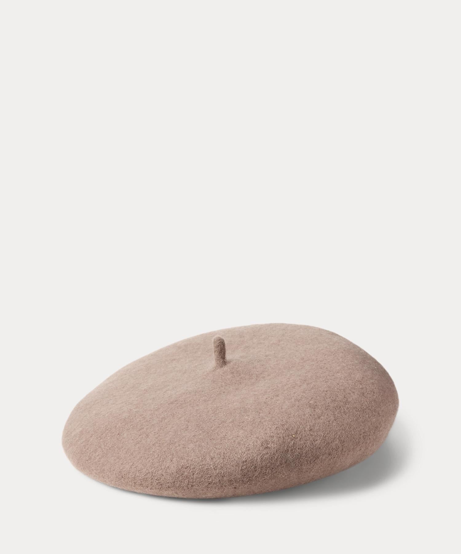 ローレン ラルフ ローレン LAUREN RALPH LAUREN スクリプトロゴ フェルテッド ウール ベレー (230ブラウン) 230ブラウン