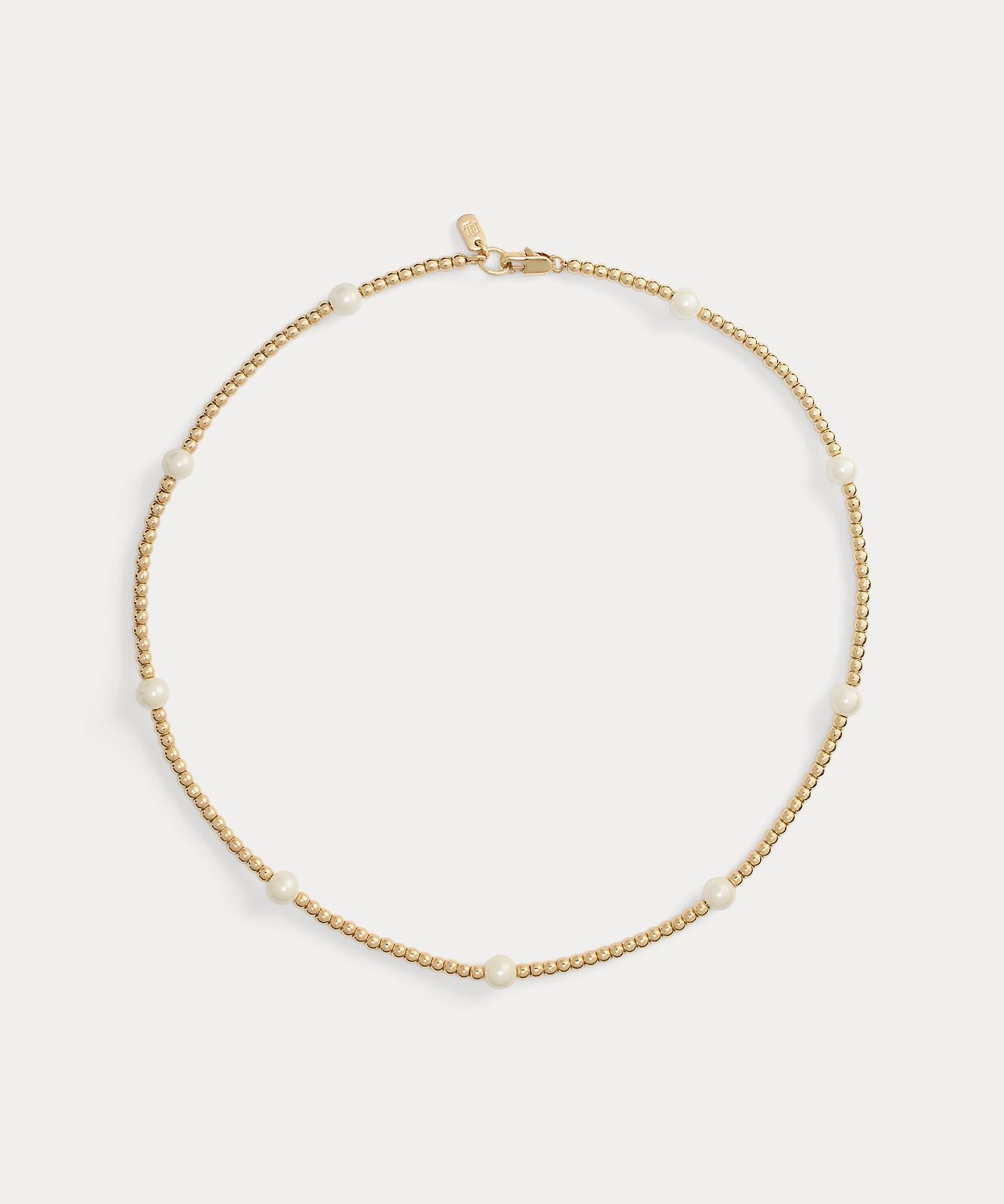 ローレン ラルフ ローレン LAUREN RALPH LAUREN フェイクパール ビーデッド ステーション ネックレス (710イエロー) 710イエロー