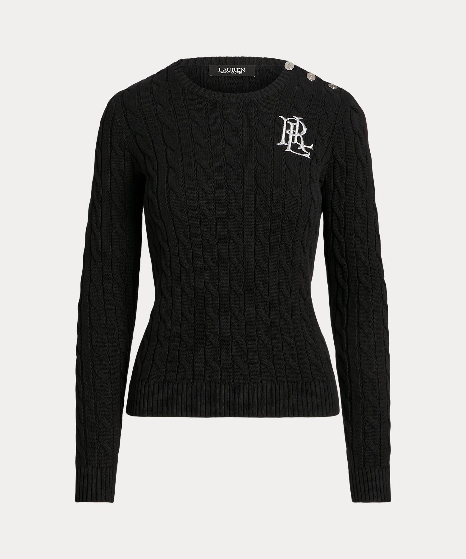 ローレン ラルフ ローレン LAUREN RALPH LAUREN ボタントリム ケーブルニット コットン セーター