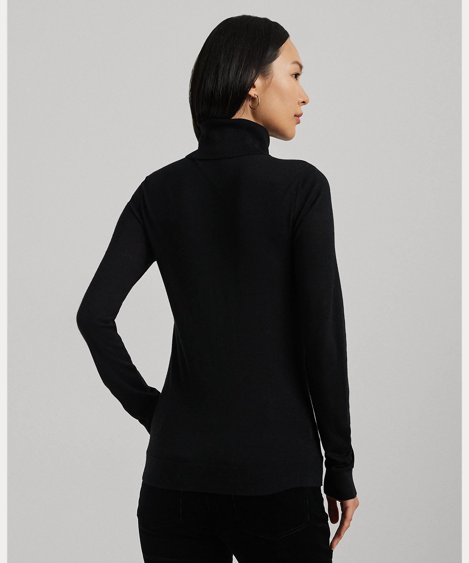 Lauren Ralph Lauren Silk Blend Turtleneck Sweater