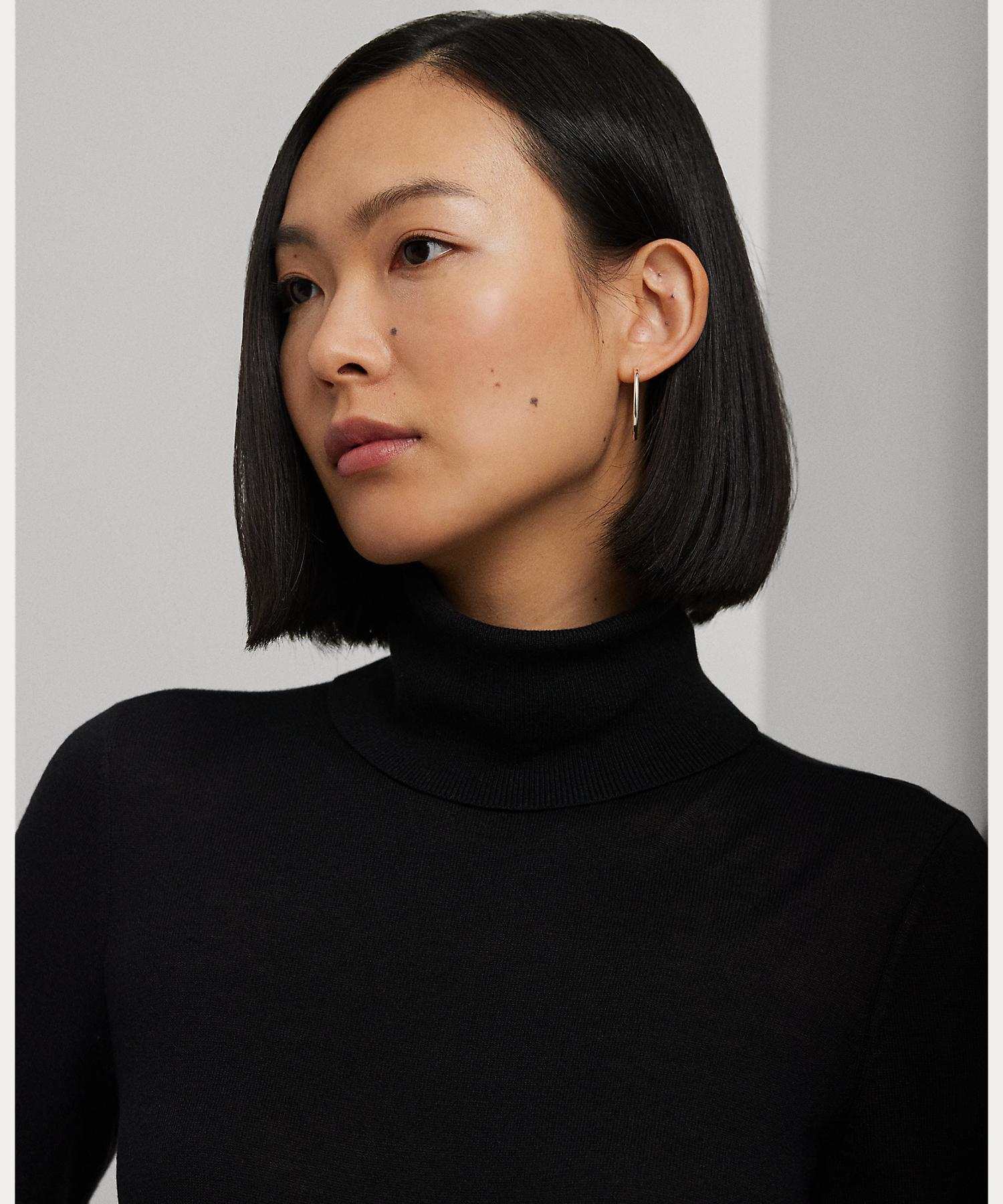 Lauren Ralph Lauren Silk Blend Turtleneck Sweater