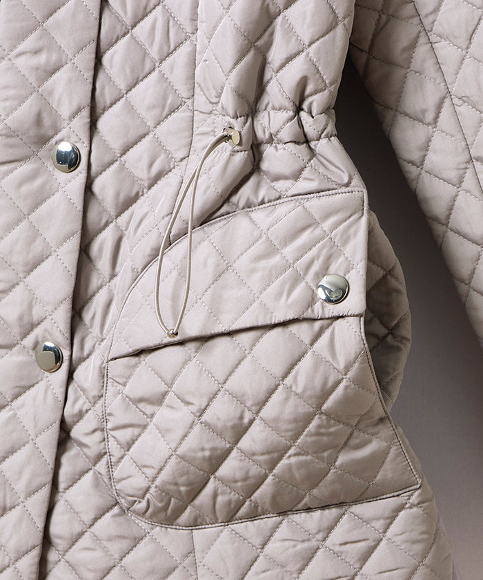 來賓 喬孔達 GUEST JOCONDE 【大尺碼】絎縫加工塔夫綢 短外套