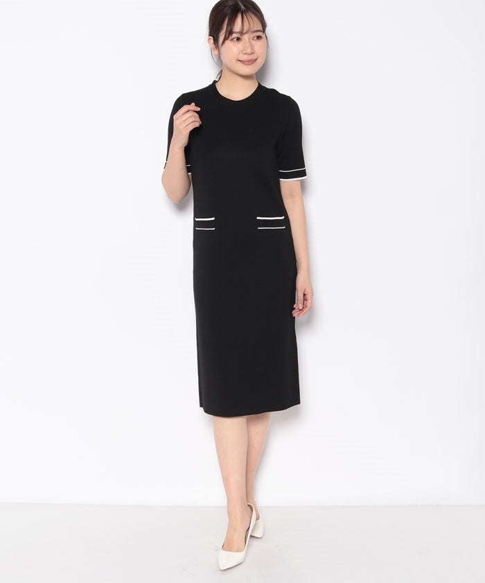 JOCONDE ROYAL 【Set Up Compatible】 Color Line Knit Dress