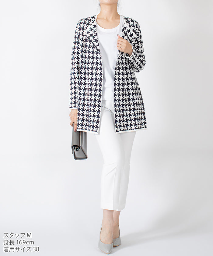 JOCONDE ROYAL Houndstooth Knit Jacket
