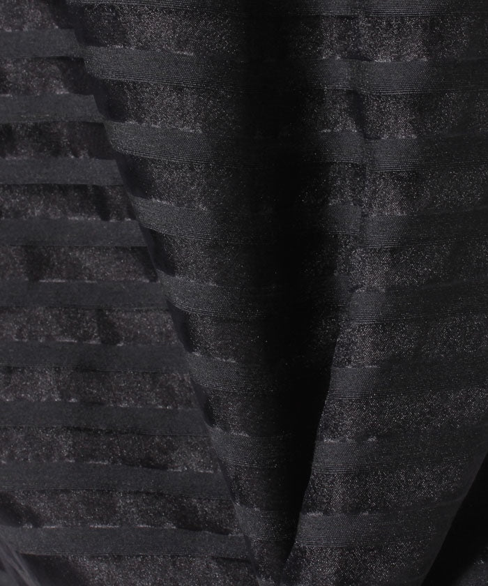 ラフェスタ シック La Festa Chic 【フォーマル】オーガンジーボーダードレス (ブラック) ブラック