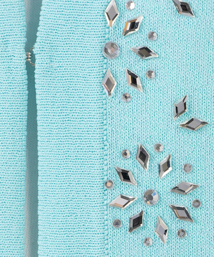 マダム ジョコンダ MADAM JOCONDE 【アンサンブル対応】モチーフニットカーディガン