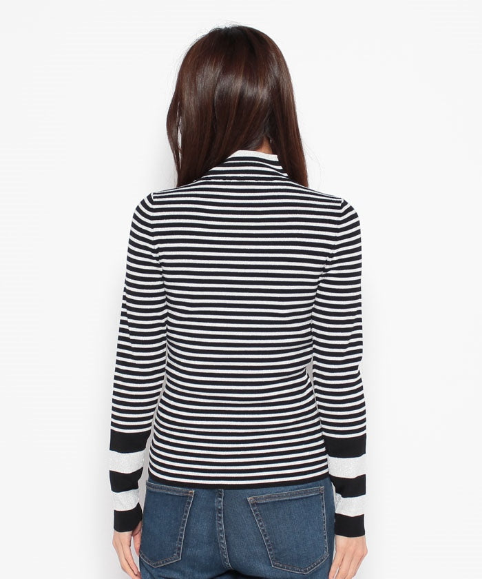 ミス ジェイ MISS J ボーダーハイネックプルオーバー