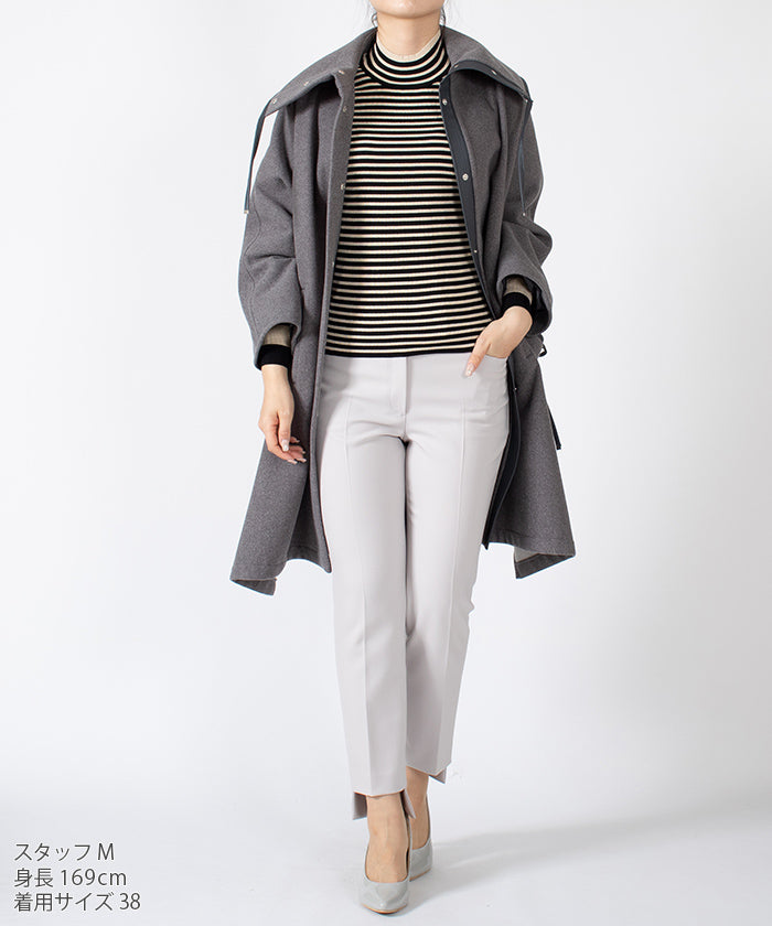 ミス ジェイ MISS J ボーダーハイネックプルオーバー