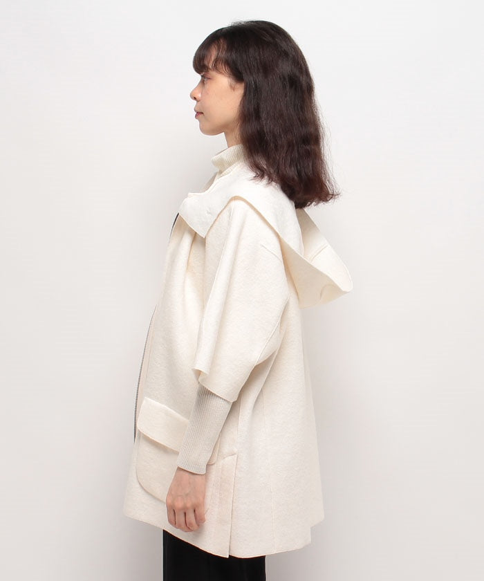 ミス ジェイ MISS J 圧縮ニットジップアップブルゾン