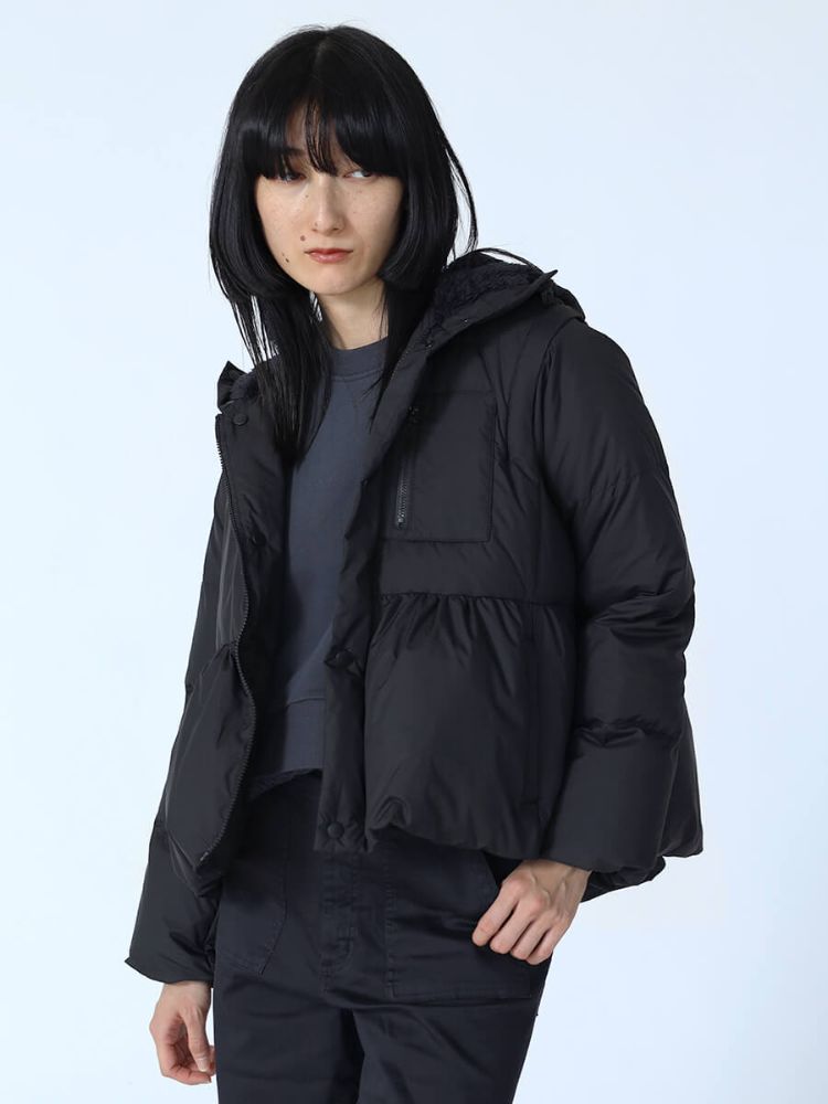 ラシュッド LASUD 2WAYダウンアウター (ブラック) ブラック