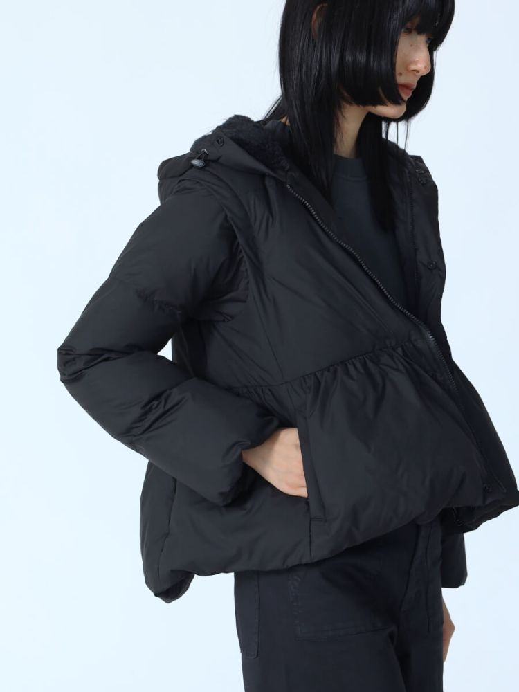 ラシュッド LASUD 2WAYダウンアウター (ブラック) ブラック