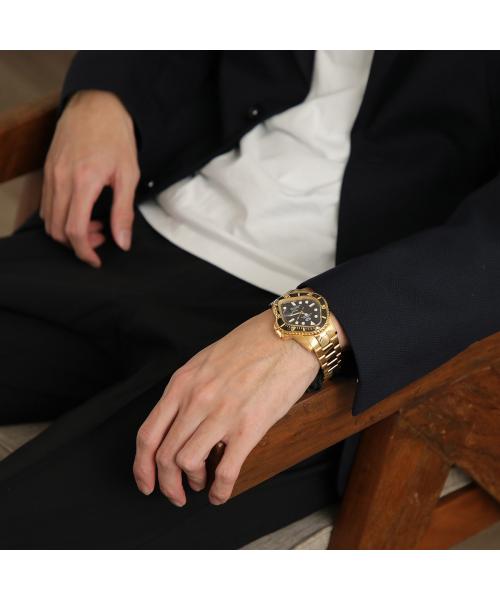 LAARVEE 腕時計 PEA001 流線型 アナログ時計 (GBLK/ゴールド×ブラック) GBLK/ゴールド×ブラック