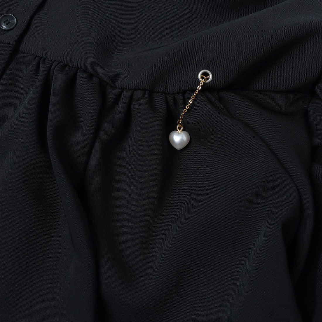 ラテラテ lattelatte クロップド ギャザーBL (ブラック) ブラック