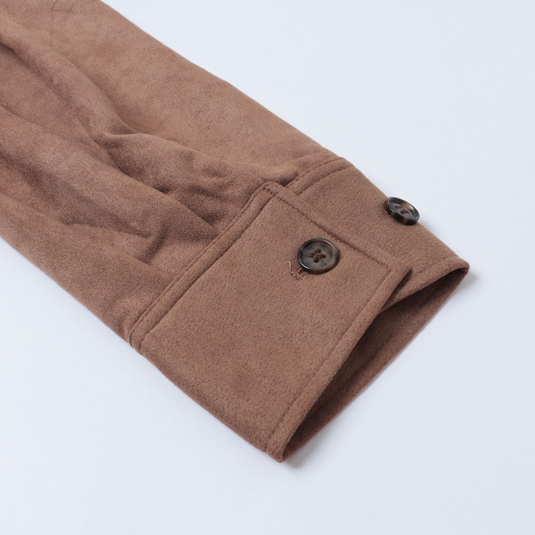 ラテラテ lattelatte フェイク スウェード シャツジャケット (チャコールグレー) チャコールグレー