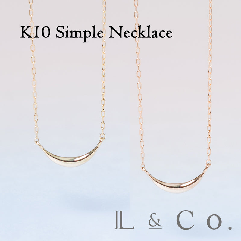 エルアンドコー L&Co. K10アークネックレス (イエローゴールド) イエローゴールド