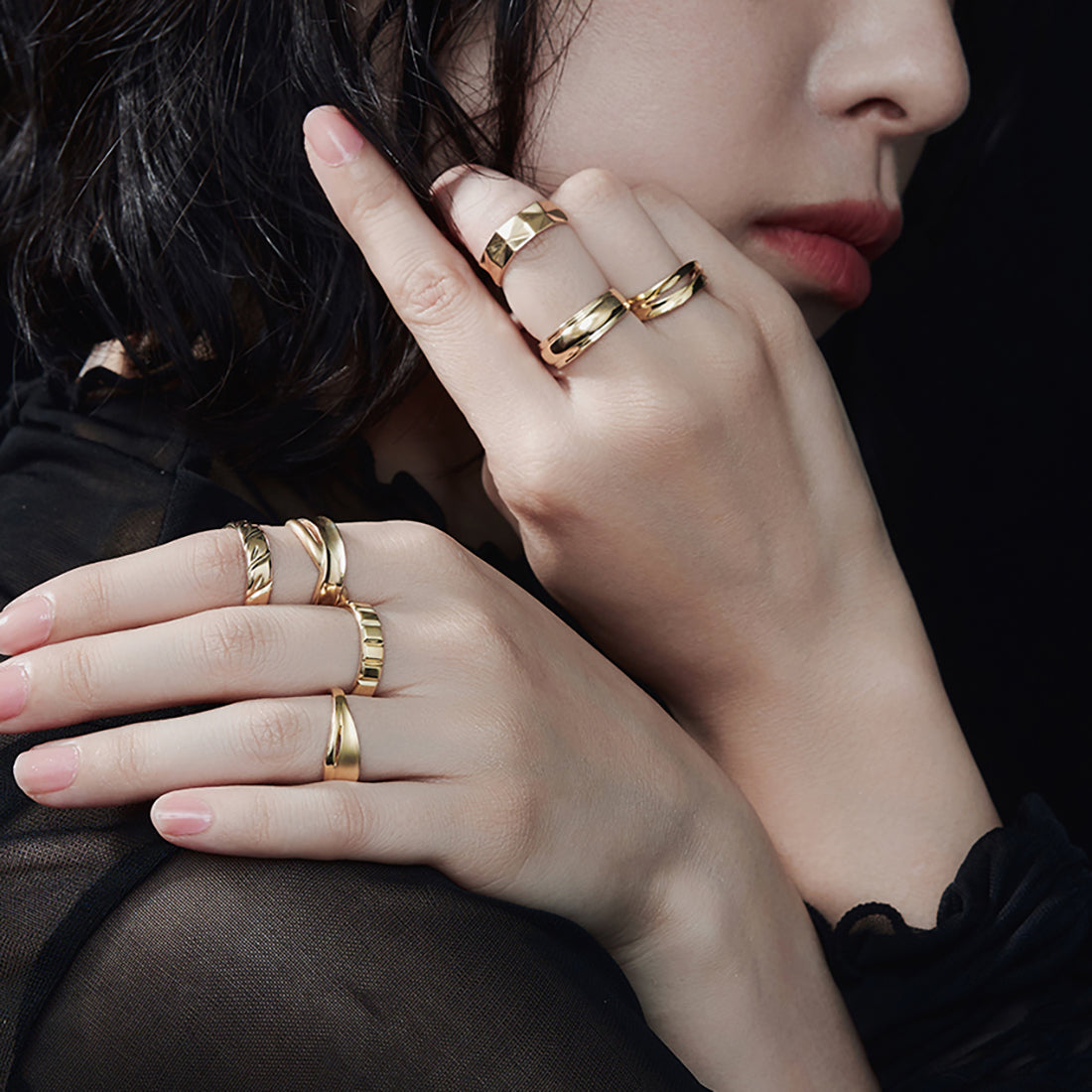 エルアンドコー L&Co. K10デザインリング (イエローゴールド) イエローゴールド