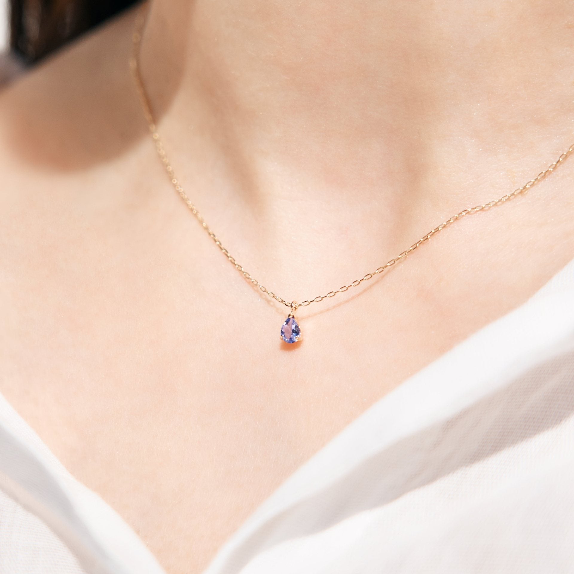 エルアンドコー L&Co. K10誕生石ネックレス【12月タンザナイト】 (イエローゴールド) イエローゴールド