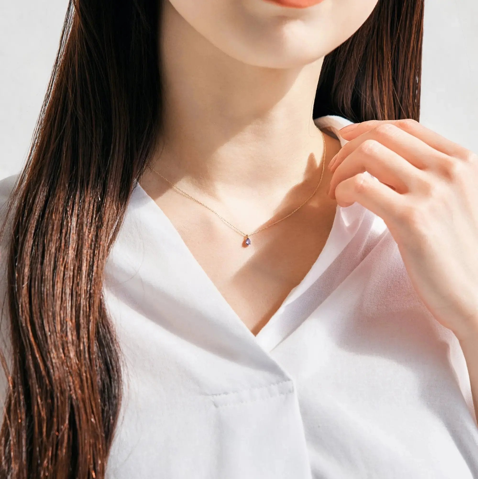 エルアンドコー L&Co. K10誕生石ネックレス【12月タンザナイト】 (イエローゴールド) イエローゴールド