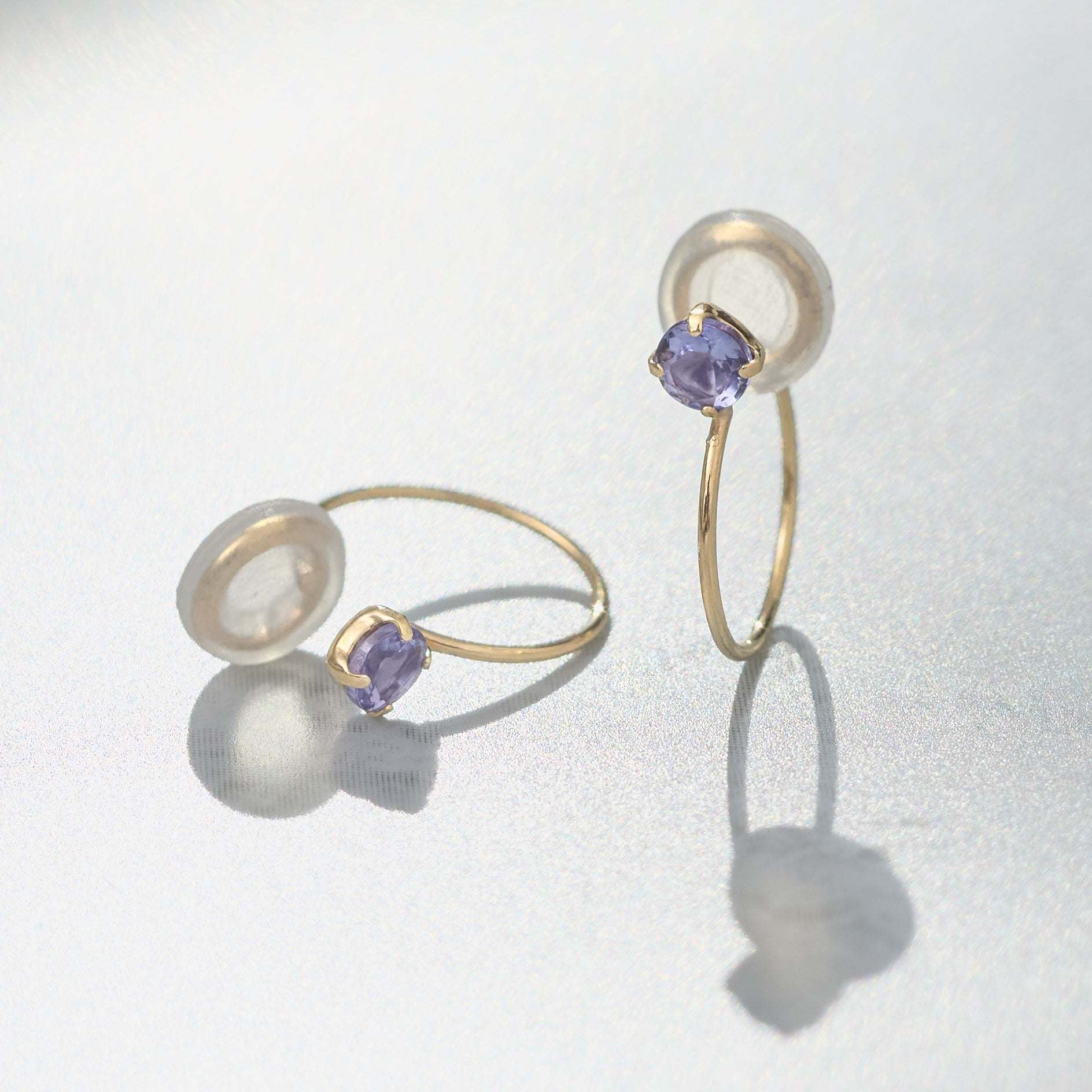 エルアンドコー L&Co. K10誕生石イヤリング 12月タンザナイト (ゴールド) ゴールド