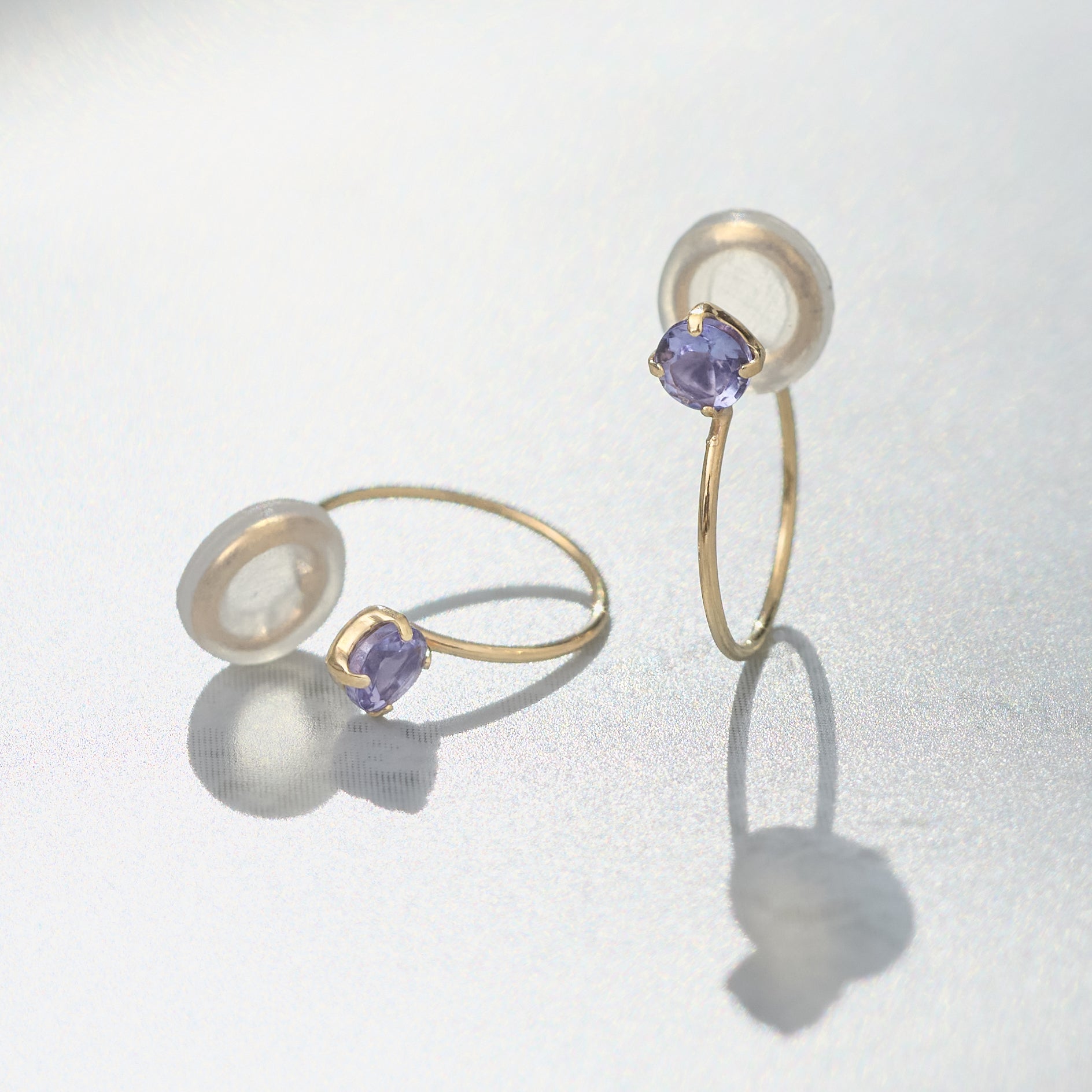 エルアンドコー L&Co. K10誕生石イヤリング 12月タンザナイト (ゴールド) ゴールド