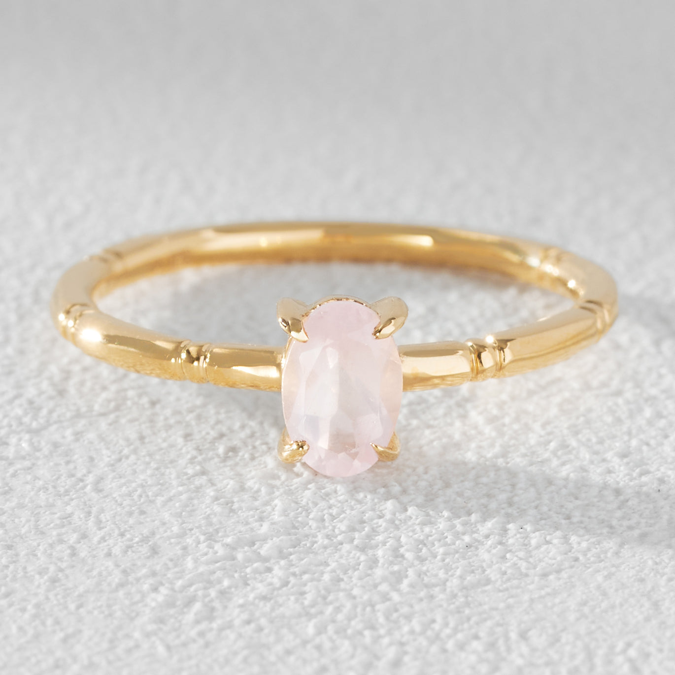 エルアンドコー L&Co. SV925 色石リング(ローズクォーツ) (ゴールド) ゴールド