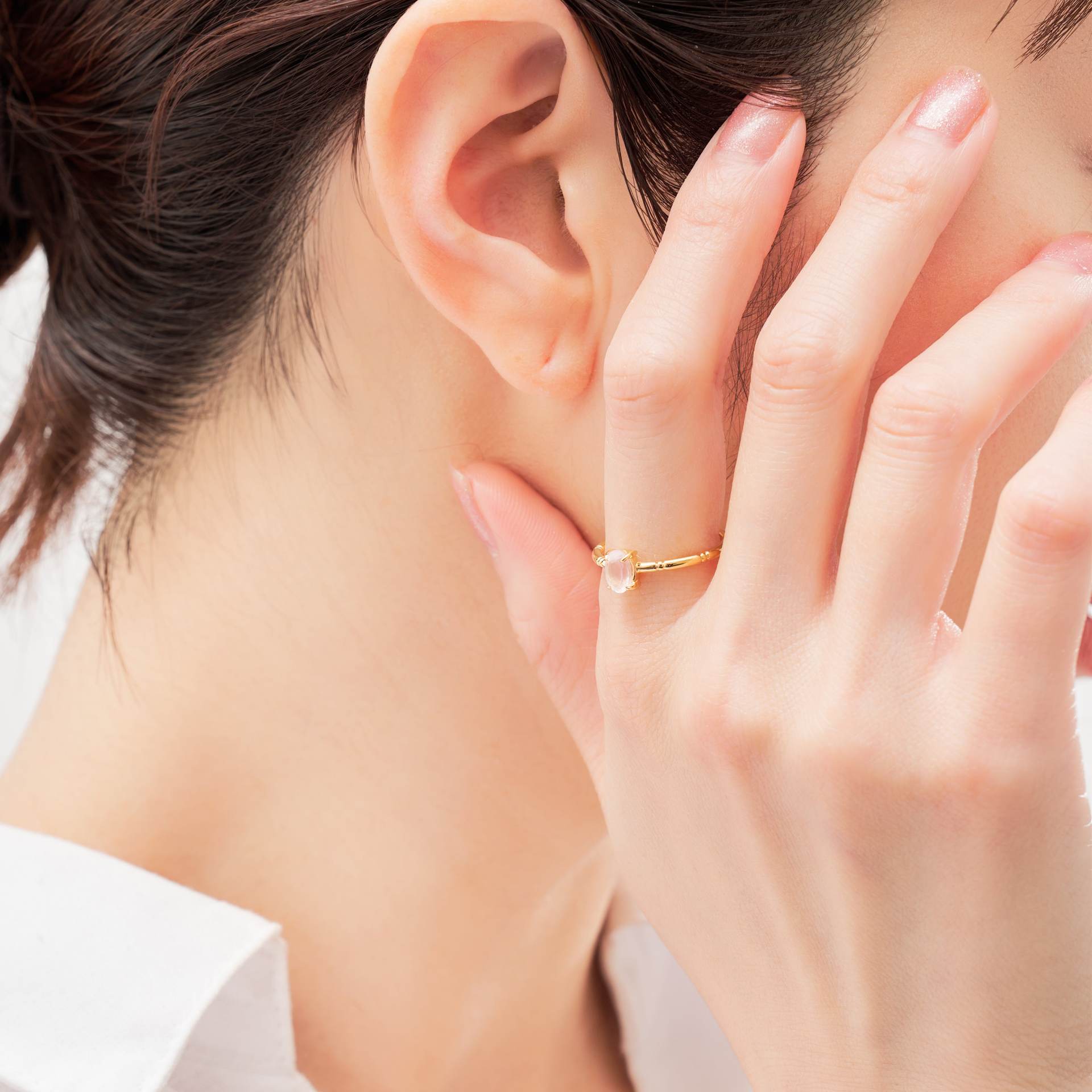 エルアンドコー L&Co. SV925 色石リング(ローズクォーツ) (ゴールド) ゴールド