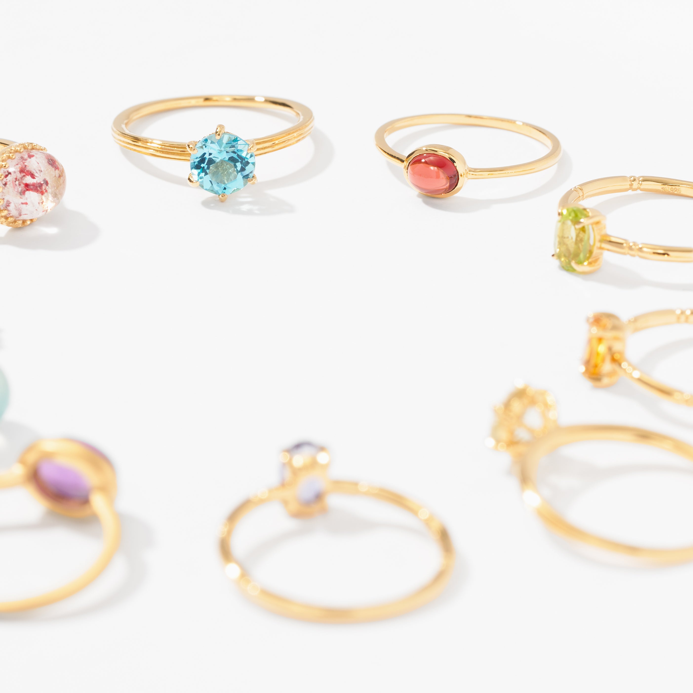 エルアンドコー L&Co. SV925 色石リング(ローズクォーツ) (ゴールド) ゴールド