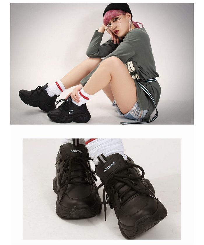 ボムシェル bombshell 運動鞋 舞蹈鞋 鞋子 運動鞋 韓國 厚底 粗獷 爸爸風 黑色 白色 舞蹈鞋 美腿 bombshell