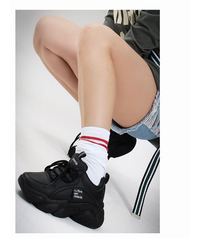 ボムシェル bombshell 運動鞋 舞蹈鞋 鞋子 運動鞋 韓國 厚底 粗獷 爸爸風 黑色 白色 舞蹈鞋 美腿 bombshell