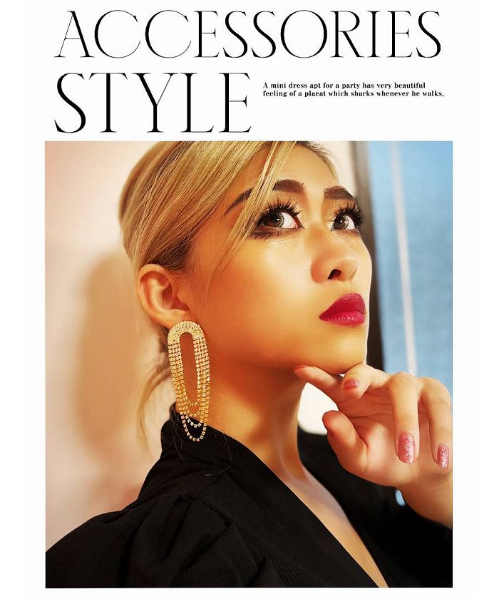 Bombshell accessories rhinestone chain earrings hoop bijou accessories dance goods dancer overseas fashion big Bombshell