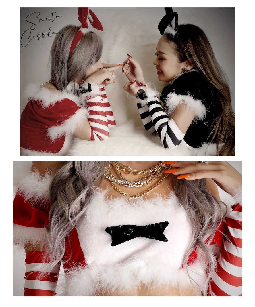 ボムシェル bombshell コスプレ サンタ コスプレ クリスマス バニーガール うさぎ ステージ衣装 クラブ衣装 仮装 豪華セット 赤 bombshell