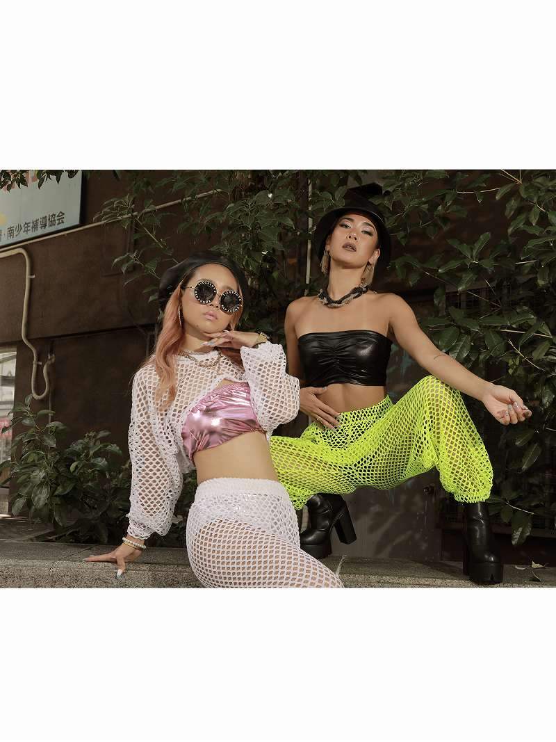 パンツ・サルエルパンツ パンツ ロングパンツ サルエルパンツ メッシュ ボトムス ワンカラー コスチューム レディース ダンス衣装 ヒップホップ衣装 bombshell ブラック